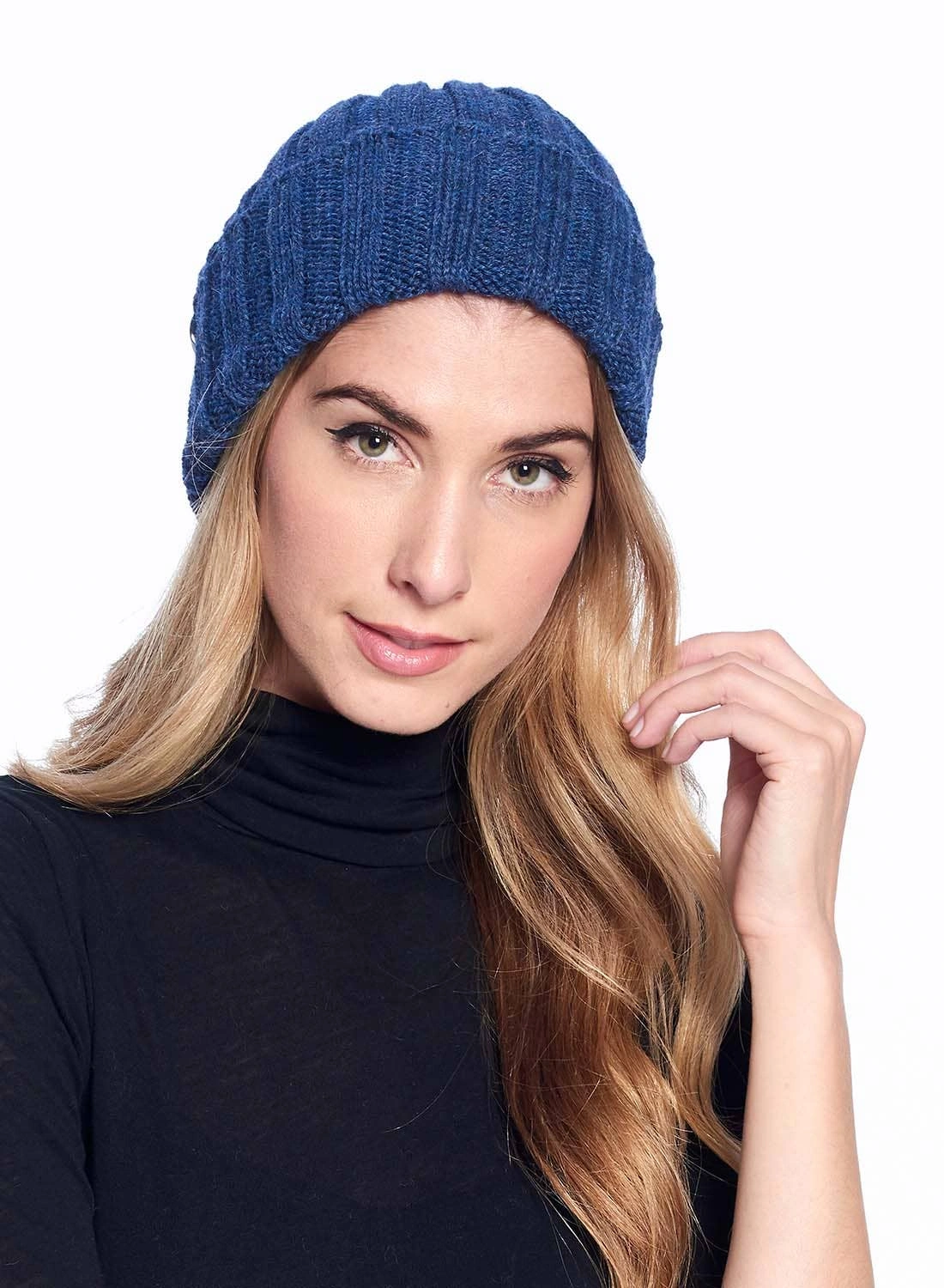 Cozy Azul Alpaca Beanie - The Accordion Style - Warm & Stylish!